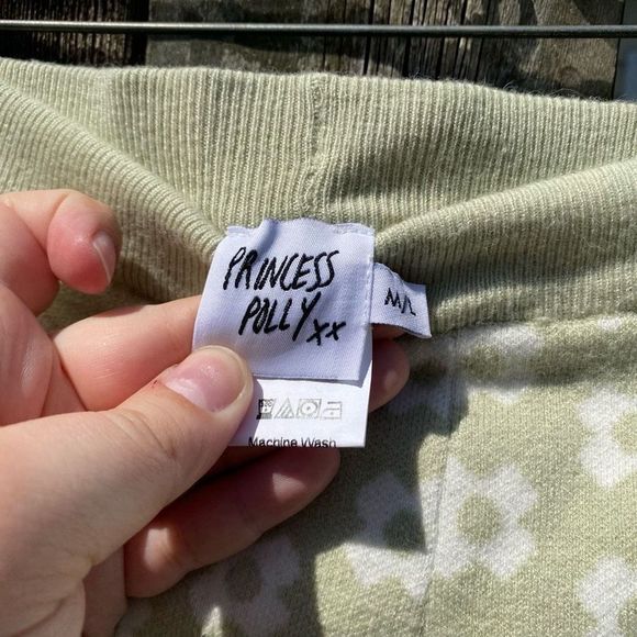 Princess Polly Adora Sage Floral Wide Leg Sweater Pant | M/L - Picture 3 of 4